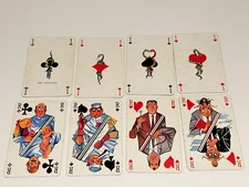 VINTAGE USED RARE FUNNY DOCTORS FRANCE SET OF 52+2 PLAYING CARDS "B.P GRIMAUD"