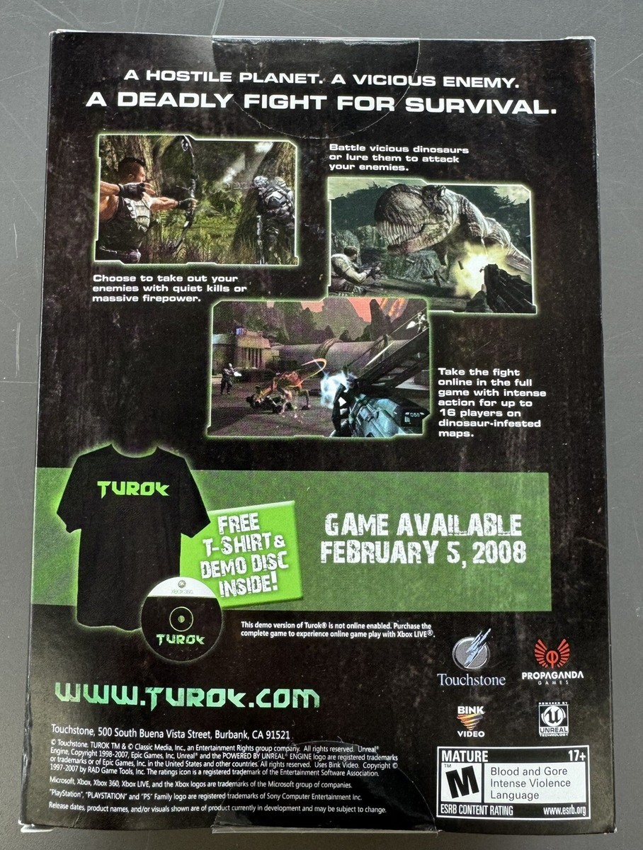Xbox360 - xbox360★TUROK 海外版 北米版★箱付・説明書付・ソフト付★動作確認済 xbox360☆TUROK 海外版 北米版☆箱付・説明書付・ソフト付
