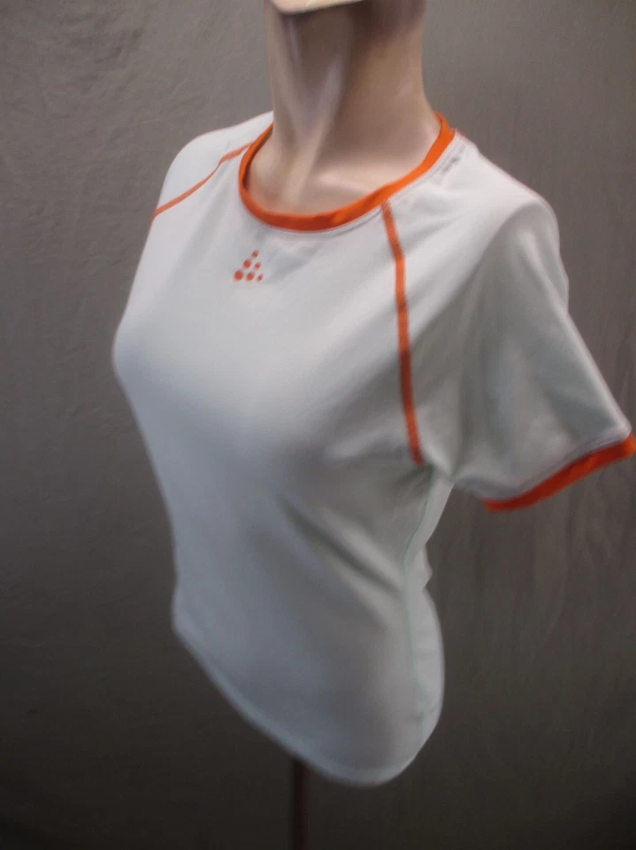 Camiseta deportiva de manga corta CRAFT talla M blanca elástica cuello redondo 380 Foto 3 de 4