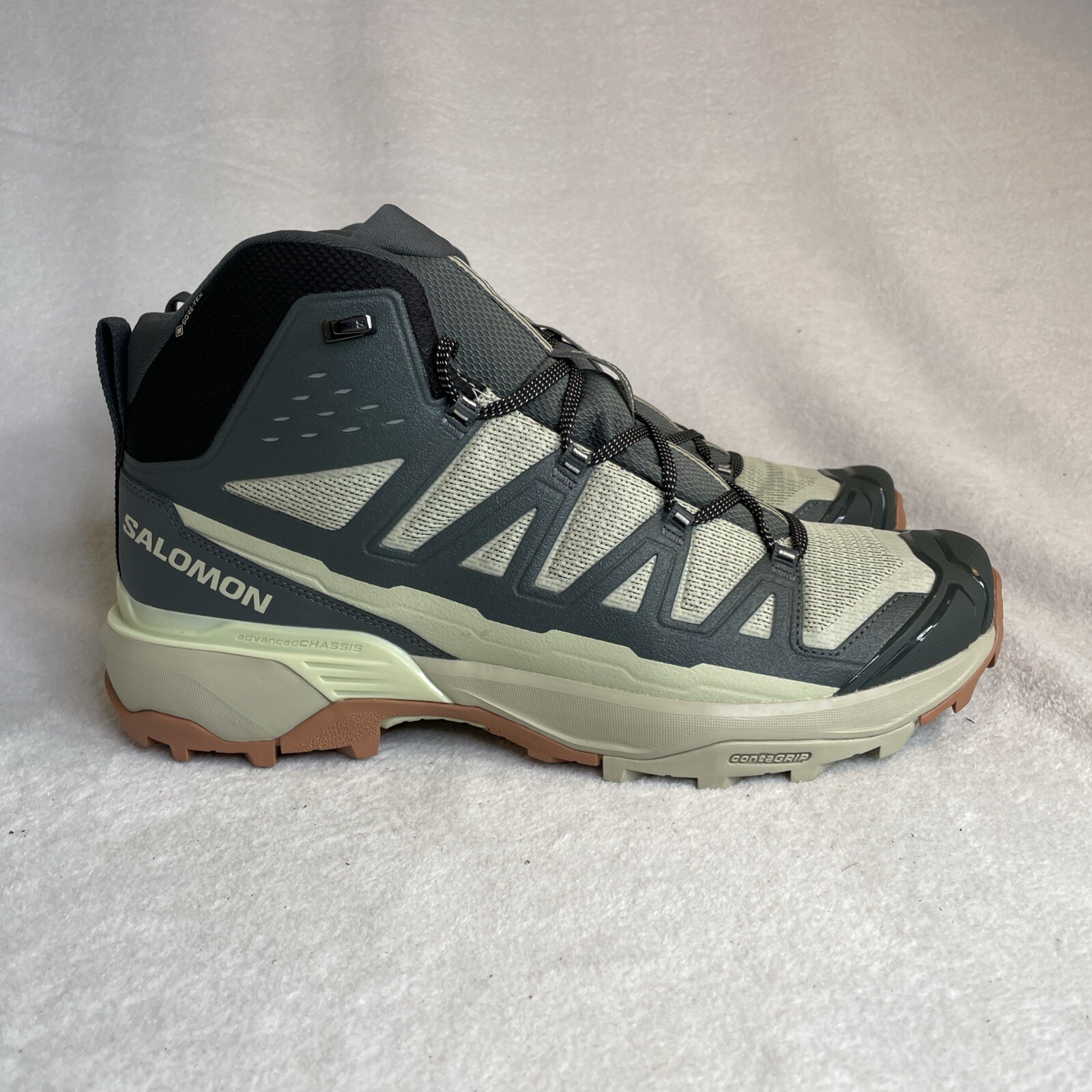 Scarpa da trekking LKNU uomo Salomon X ULTRA 360 EDGE MID Gore Tex grigio medio 11 5