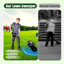 1.7KW Lawn Sweeper 52cc Handheld Gas Power Broom 2-stroke Performance Cleaner