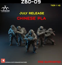 Turnbase Miniature Modern Chinese PLA Infantry Zona Alfa Spectre 15 20mm 28mm 3D