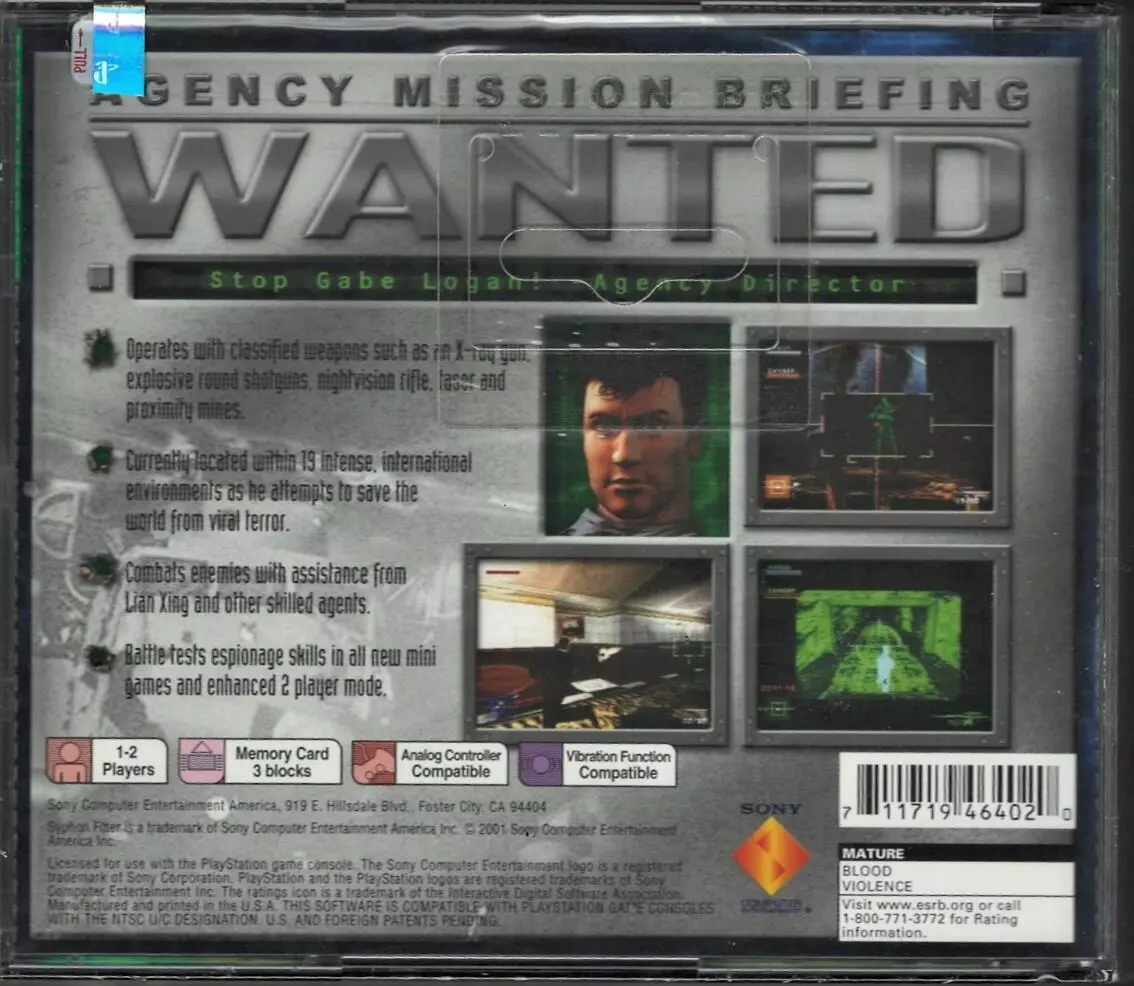  Syphon Filter 3 - PlayStation : Video Games