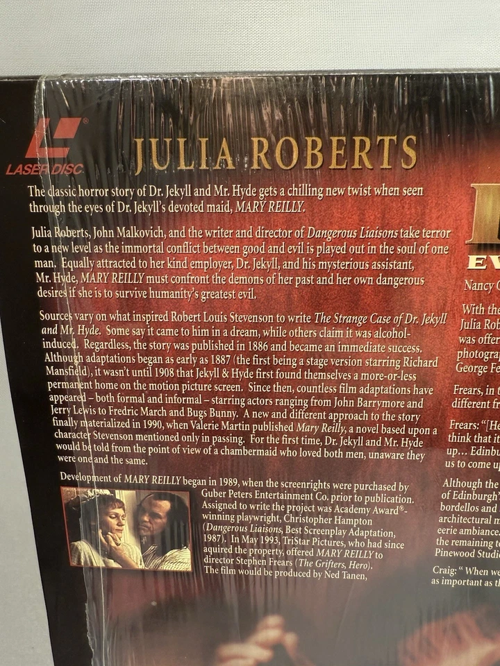 Mary Reilly, (Julia Roberts) Deluxe Widescreen (Laser Disc) 1996  Foto 4 de 4