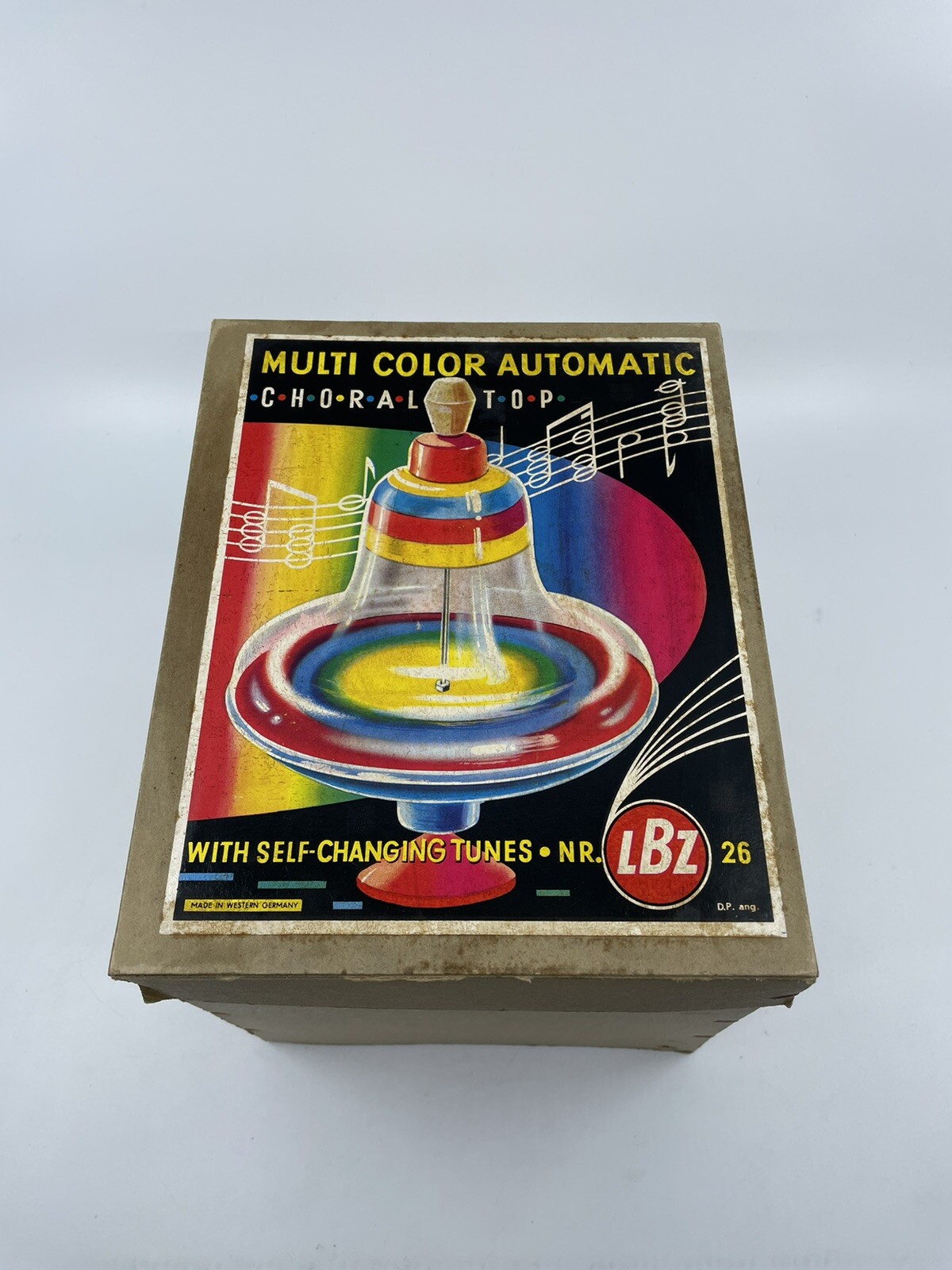 Vintage West Germany LBZ Spinning Top Choral Top Self Changing Tunes