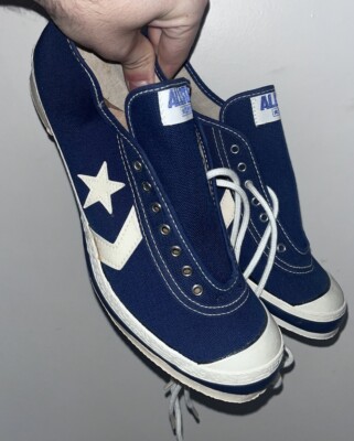 Vintage 1975 Converse All Star  One-Star  Track Shoes Blue VERY RARE