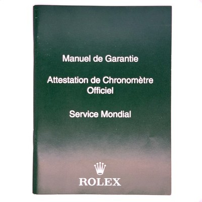 Rolex Authentic Manuel De Garantie Service Mondial Booklet Ref 563.81