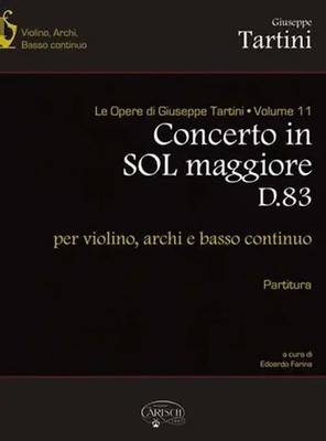 Giuseppe Tartini | Tartini Volume 11: Concerto in C Major D83 | Partitur