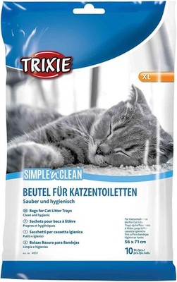 Trixie 4051 Simple n Clean Katzentoilettenbeutel Katzenklo Beutel XL 10 Stück