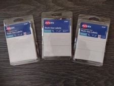 Avery 6728 Multi-Use Labels 1" x 3" Removable White 183 Count OPEN BOX READ 