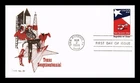 DR JIM STAMPS US REPUBLIC OF TEXAS SESQUICENTENNIAL FDC SCOTT 2204 COVER