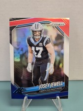 2025 Panini Prizm Josey Jewell Red, White & Blue Prizm #135 Carolina Panthers