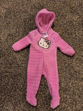 Hello Kitty Baby Pink Sleeper with Hoodie Size 9 Months NWOT