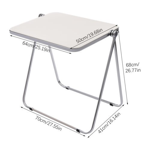 Foldable Acrylic Tray Table, Modern TV Tray, Small Folding Desk Space-Saving - Picture 5 of 15