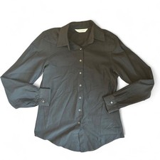 Vintage Oscar de la Renta Black Button Down Shirt