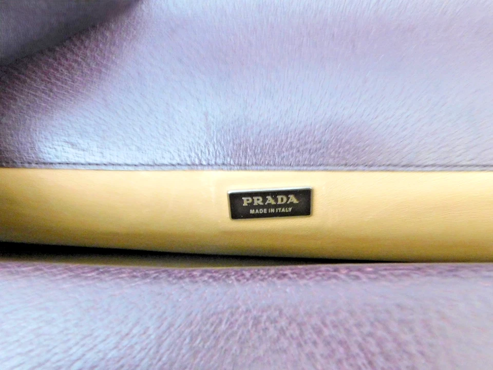 Maletín de negocios Prada de 2 capas en cuero Saffiano marrón Foto 4 de 4