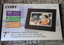 COBY 7" WIDESCREEN DIGITAL PHOTO FRAME MODEL DP700WD. Wood Finish. Vintage 2010