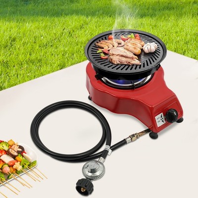 LPG Single Gas Stove Burner Portable Propane Outdoor Camping Cooking BBQ w/Hose