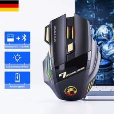 Imice GW-X7 Gaming Maus Drahtlos 2,4Ghz Bluet...