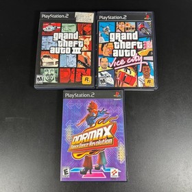Playstation 2 FAT PS2 Console w GTA III Vice City DDRmax Dance Dance Revolution
