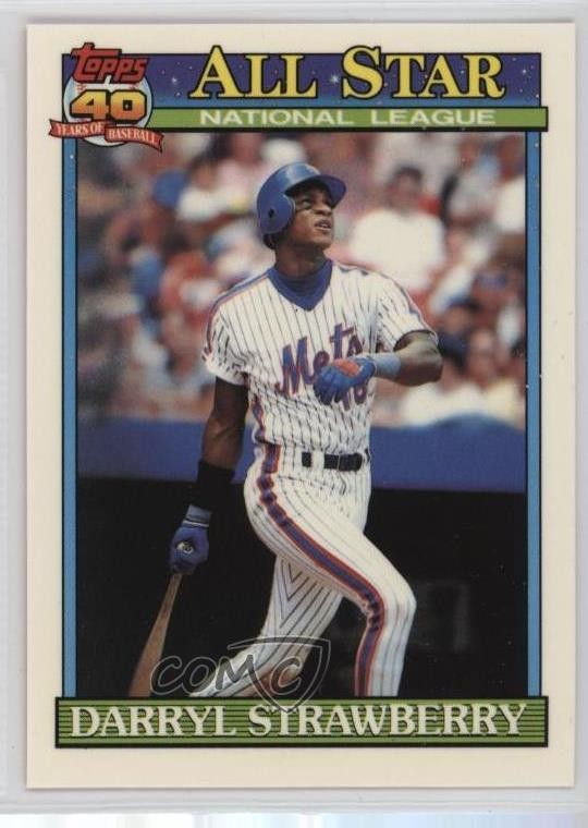1991 Topps Factory Set Collector's Edition (Tiffany) Darryl Strawberry #402 1u6