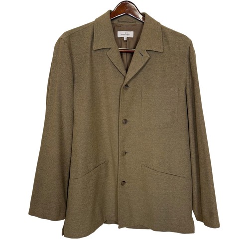 Ermenegildo Zegna Bouclé Textured Jacket Tan Lightweight Soft Blazer Italian 50
