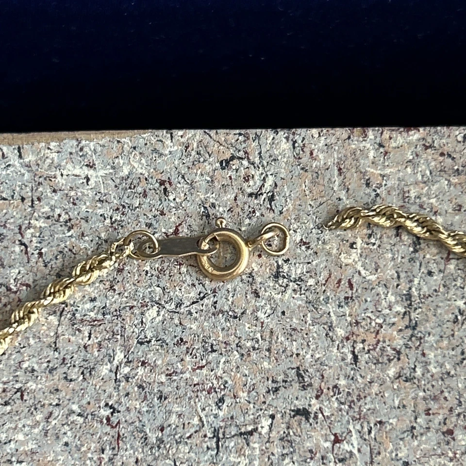 "Cadena cuerda oro amarillo 14k MICHAEL ANTHONY 20"" ligera 2g falta anillo de salto" Foto 2 de 4