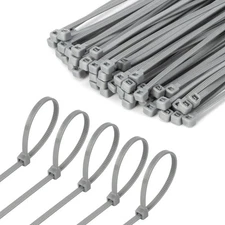 8 Inch Silver Zip Tie 1000 PCS, 40 Lbs - Small to Medium Zip Tie, Nylon PA66 UV