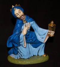 VINTAGE Nativity Porcelain Large 8" Figurine Balthazar King 1950's RARE FIND!