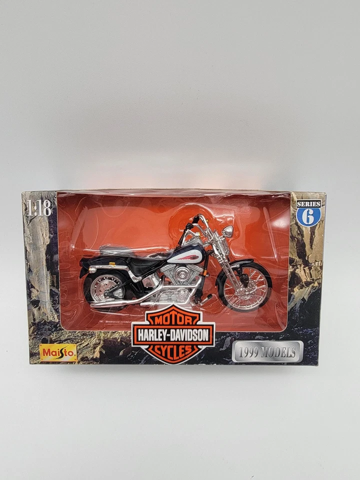 Vintage Maisto Harley-Davidson 1:18 Series 6 1999 Die-Cast Motorcycles Lot 6 - Image 2 of 4