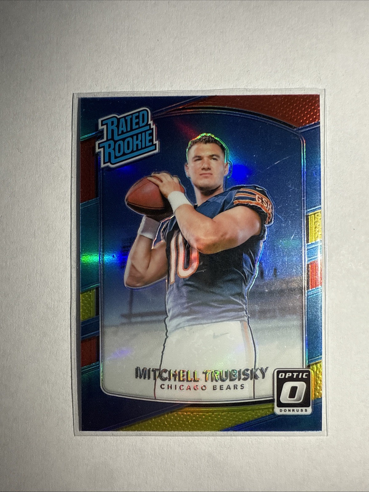 2017 Panini Optic Mitchell Trubisky Red Yellow Rated Rookie #178