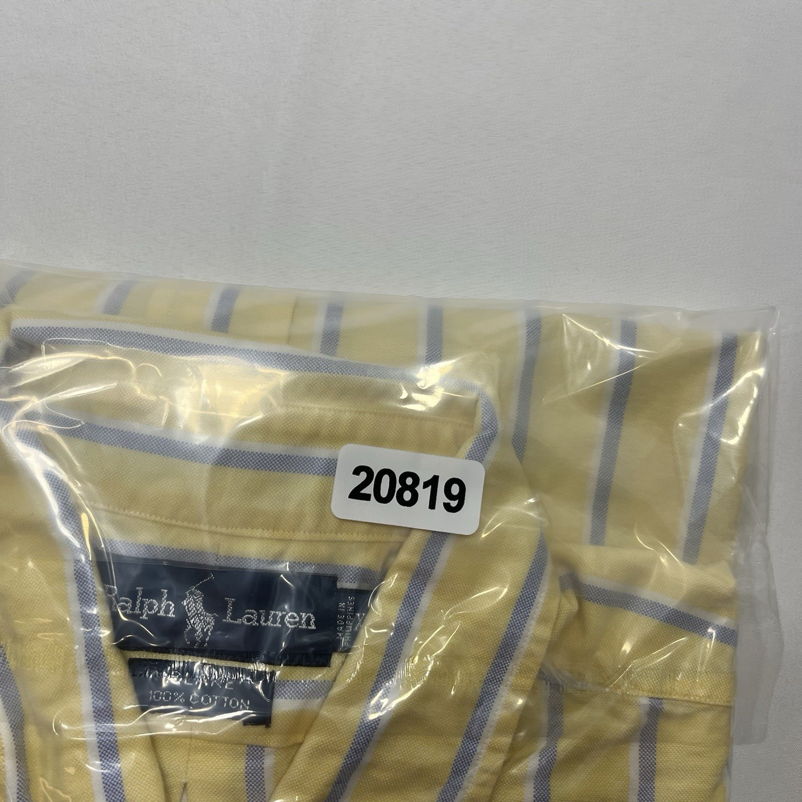 Vintage Ralph Lauren Blake Shirt Mens XL Yellow Blue Button Down Striped -Stains thumbnail 9