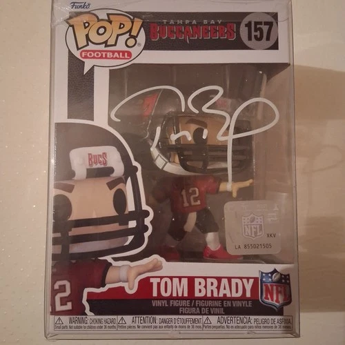 Tom Brady Tampa Bay Buccaneers Autographed Home Uniform Funko Pop! Figurine