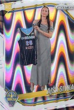 2025 Panini Prizm WNBA White Seismic #85 Ajsa Sivka, Chicago Sky RC