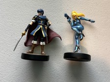 Nintendo Amiibo Super Smash Brothers Zero Suit Samus and Marth Figure