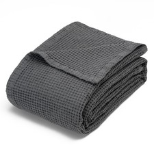 Organic Cotton Waffle Weave Blanket - Soft, Luxurious, Lightweight and Perfec...