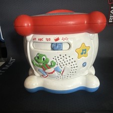 WORKS LEAPFROG LEARNING DRUM VINTAGE WHITE TOY PLAYABLE LEAP FROG