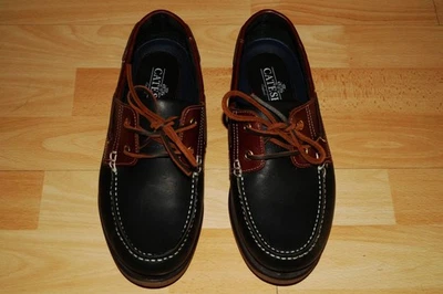 NEUW. CATESBY Leder Schnürer Gr. 42 - 8 Bootsschuhe blau braun Herren - Bild 1 von 4