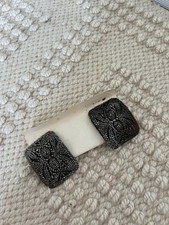 Vintage Beaded Shoe Buckles Pair