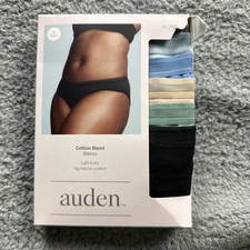 Auden Bikini Underwear Womens XL 16 Multicolor Cotton Blend 6 Pack Tag Free