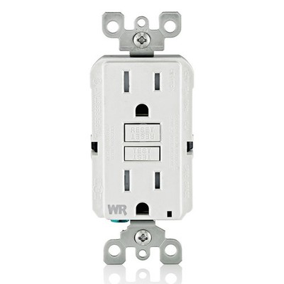 PACK of 3 Leviton GFWT1-W White 15 Amp Slim GFCI Weather-Resistant Outlet