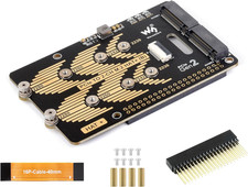 Pcie to 2-CH M.2 Adapter Compatible with Raspberry Pi 5, Support 2280/2260 / 224