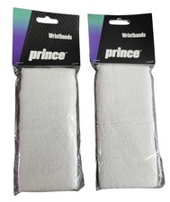 Lot of 2 Prince White Tennis Wristbands