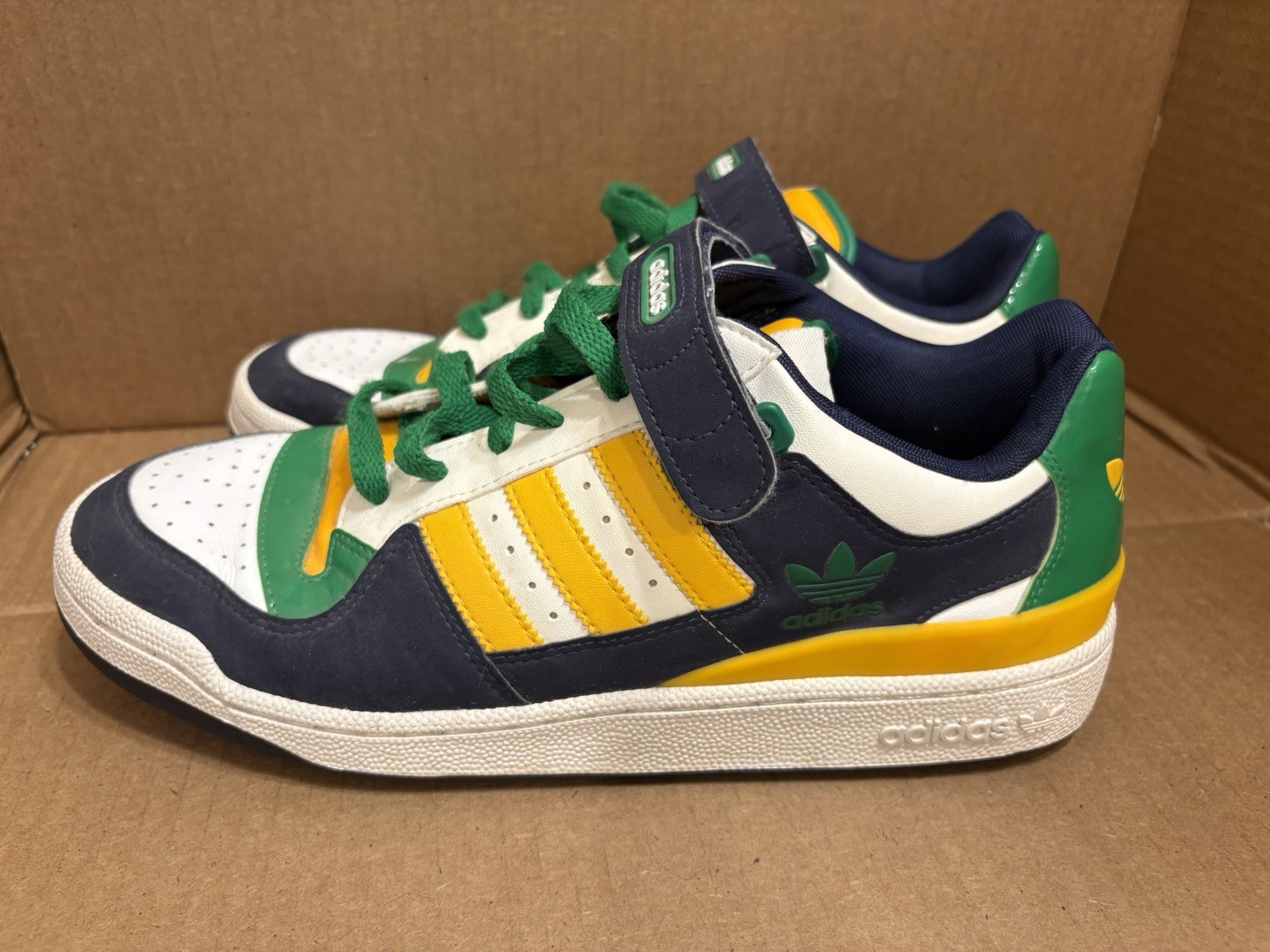 SAOLA Scarpe sneakers uomo Adidas Forum 84 RS VTG bianco blu giallo misura 10 5