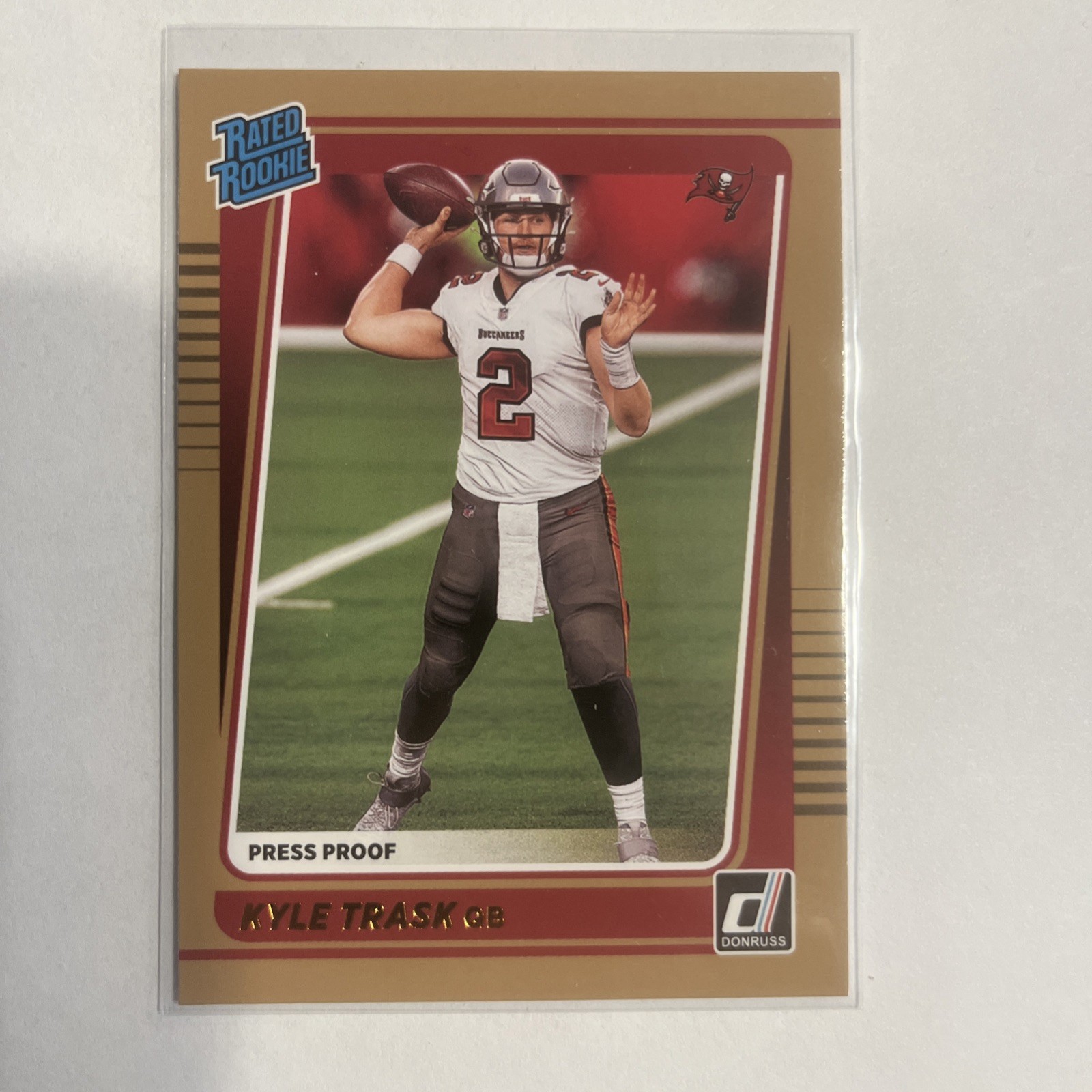 2021 Donruss Press Proof Bronze Kyle Trask RC Buccaneers