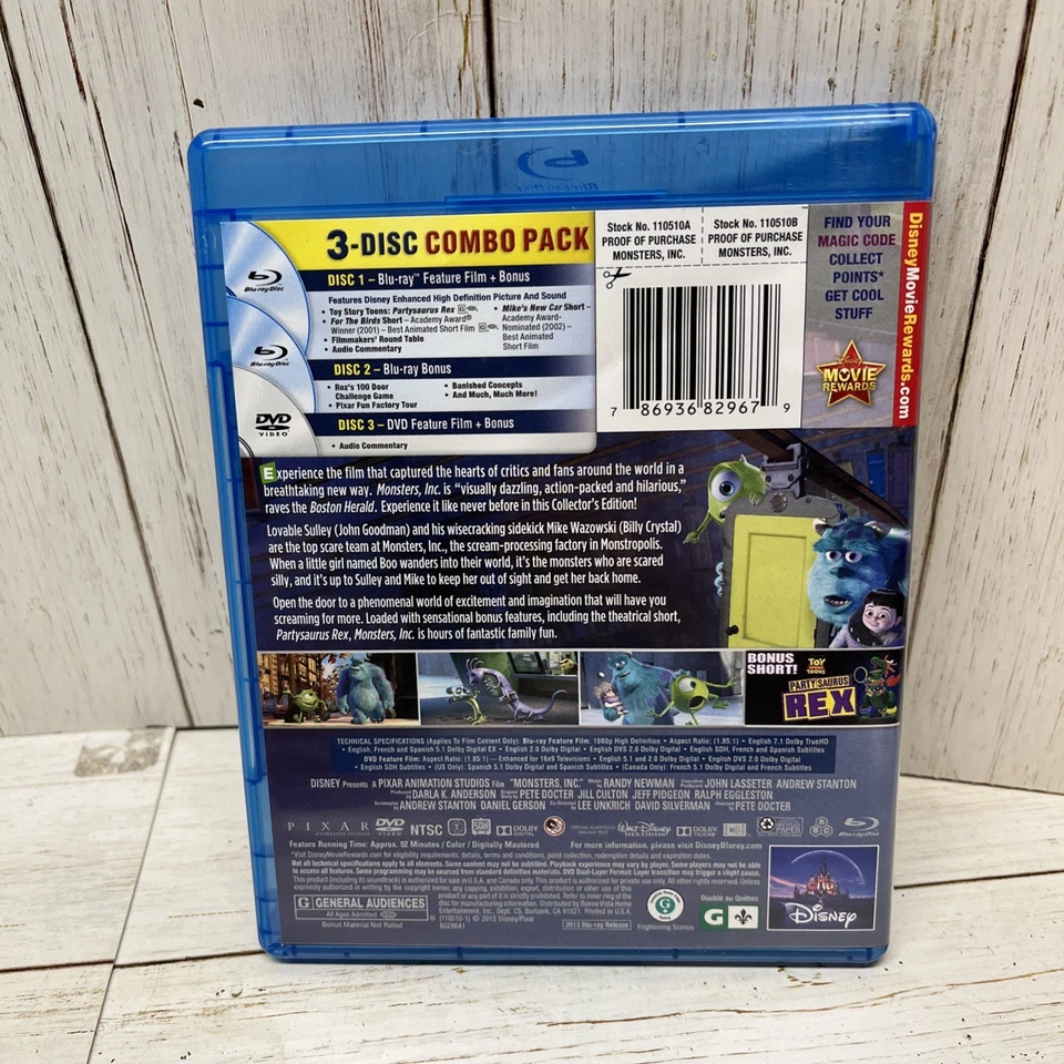 Monsters, Inc. Three-Disc Collector's Edition: Blu-ray (Blue-ray ONLY) Foto 2 de 4