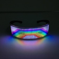 A&mdash;LED Light-Up Glasses With Bluetooth APP Control Music Sync Party Wear