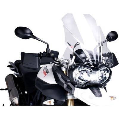 Puig Touring Windscreen 490mm - idealer Schutz für lange Fahrten für: Triumph Ti
