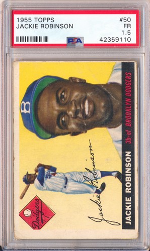 1955 Topps Jackie Robinson #50 PSA 1.5 PARTIAL DIAMOND