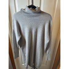 Vero Moda Gray Turtleneck Sweater Dress Womens Size Medium Relaxed Knit Gray